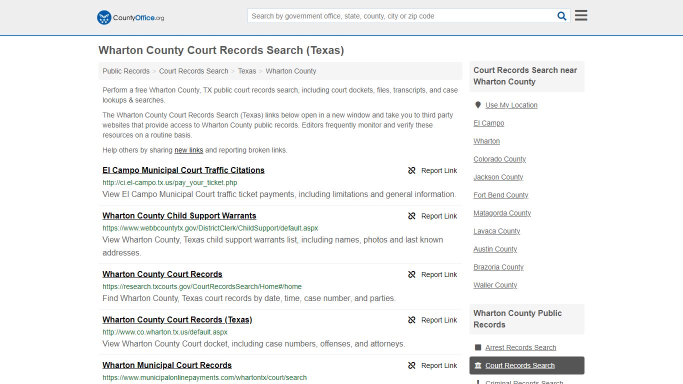 Court Records Search - Wharton County, TX (Adoptions ...